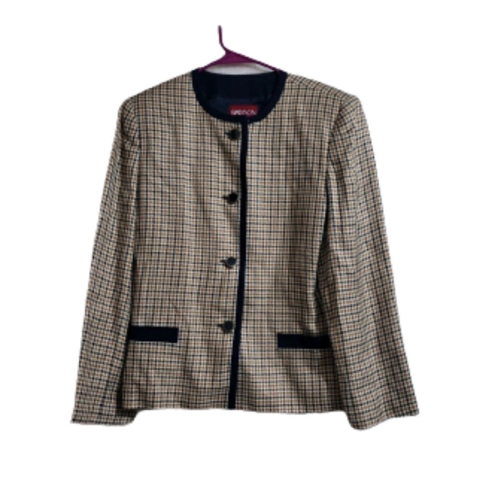 Vintage sasson plaid mixed color size 14